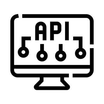 Api interface connecting software development and technology concept Ilustración de archivo