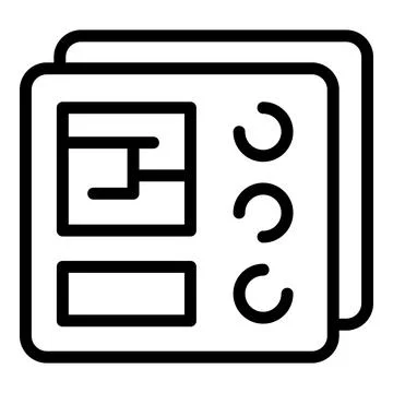 Api interface icon, outline style イラスト素材