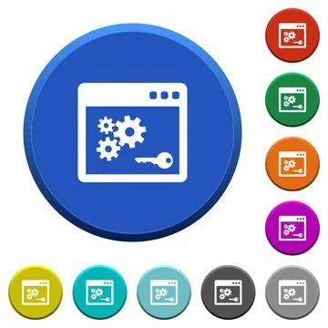 API key beveled buttons イラスト素材