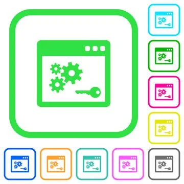 API key vivid colored flat icons icons イラスト素材