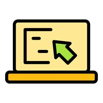 Api laptop icon vector flat Illustrazione stock