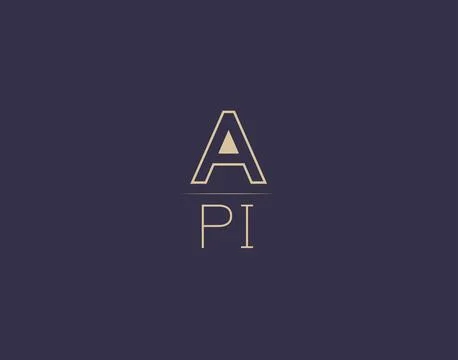 API letter logo design modern minimalist vector images Illustrazione stock