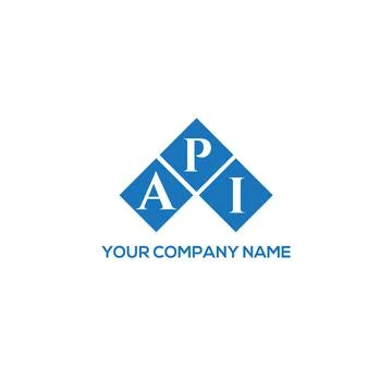 API letter logo design on white background. API creative initials letter logo Stock Illustration
