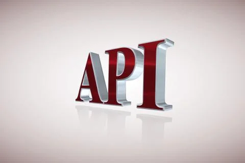 API lettering - 3D illustration イラスト素材