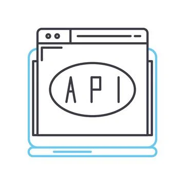Api line icon, outline symbol, vector illustration, concept sign 스톡 일러스트