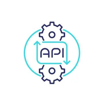 Api line icon for web Stock Illustration