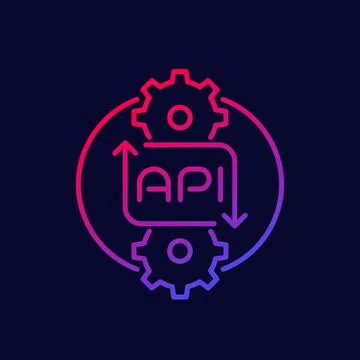 Api linear icon for web Illustrazione stock