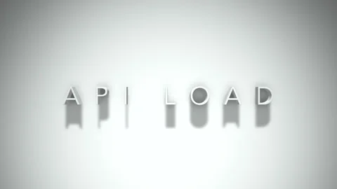 Api load 3D title animation with shadows on a white background Stock Footage 297216508