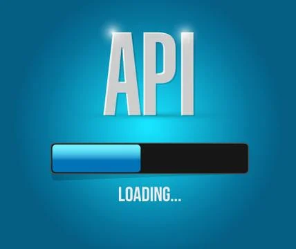 Api loading bar sign concept illustration Illustrazione stock