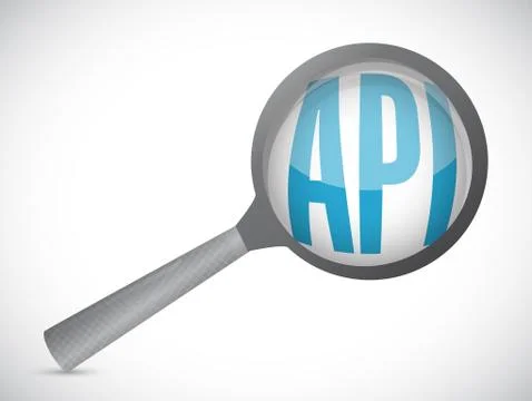 Api magnify glass sign concept イラスト素材