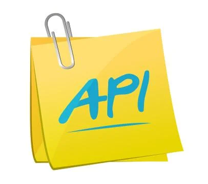 Api memo post sign concept illustration design イラスト素材