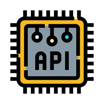 Api microchip representing technology integration and development Stock Illustration