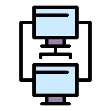 Api network icon vector flat Stockillustratie