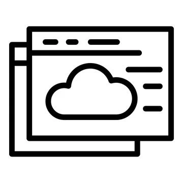 Api new pages icon, outline style Stock Illustration