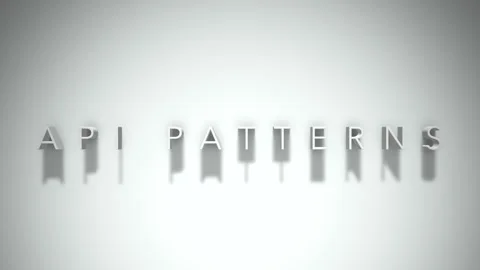 Api patterns 3D title animation white text on a white background Stock Footage 299748685