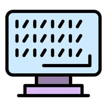 Api pc icon vector flat Illustrazione stock