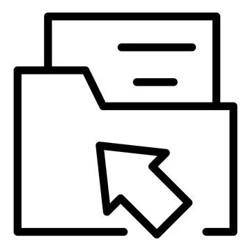 Api personal folder icon, outline style Illustration