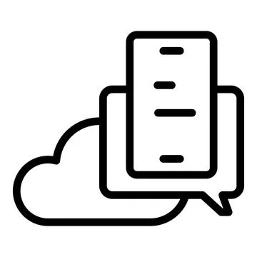 Api phone cloud icon, outline style Illustration