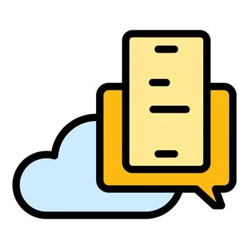 Api phone cloud icon vector flat Stockillustratie