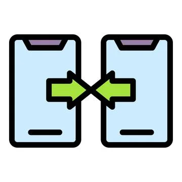 Api phone data exchange icon vector flat Stockillustratie
