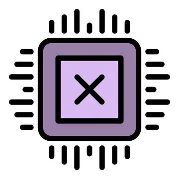 Api processor icon vector flat 스톡 일러스트