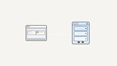 API Request &amp; Response Cartoon UI Icon Stock Footage 347125137