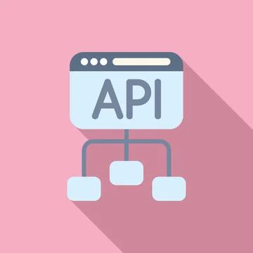 Api scheme gear hosting icon flat vector. Code build team Stock Illustration