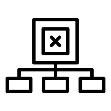 Api scheme icon, outline style 스톡 일러스트