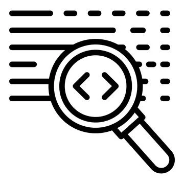 Api search icon, outline style Illustrazione stock