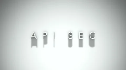Api sec 3D title animation with shadows on a white background Stock Footage 297517698