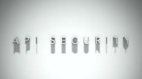 Api security 3D title animation with shadows on a white background Stock Footage 297856852