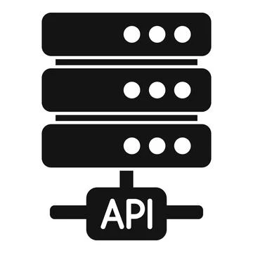 Api server data icon simple vector. Gear hosting service Stock Illustration