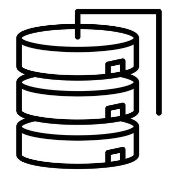 Api server icon, outline style Stock Illustration