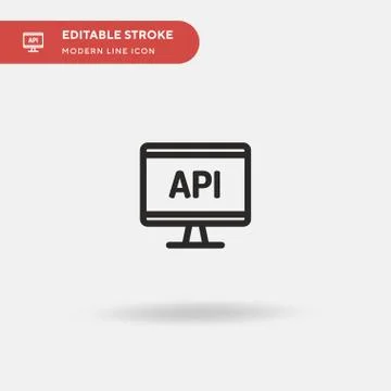 Api Simple vector icon. Illustration symbol design template for web mobile UI Stockillustratie