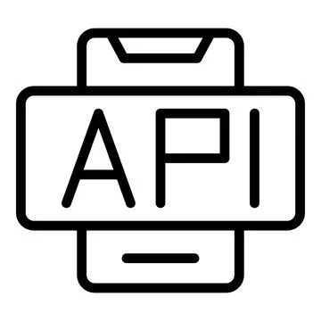 Api smartphone icon, outline style Illustrazione stock