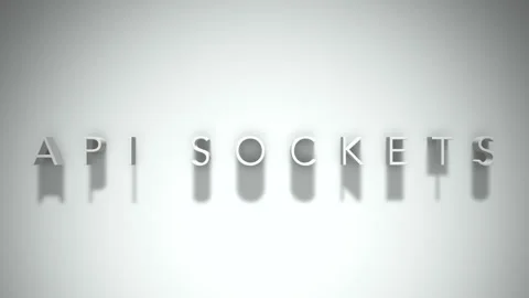 Api sockets 3D title animation with shadows on a white background Stock Footage 297273864