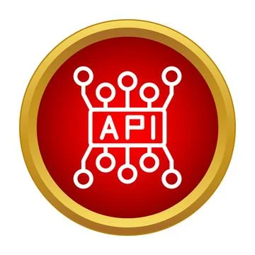 Api software development integration interface icon button Illustrazione stock