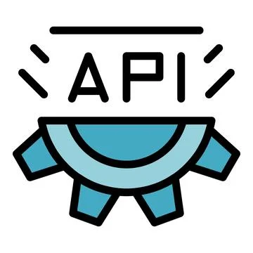 Api software icon vector flat Stockillustratie
