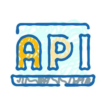 Api symbol representing application programming interface concept Stock Illustration
