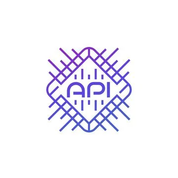 API technology and software development, vector icon Stock Illustration