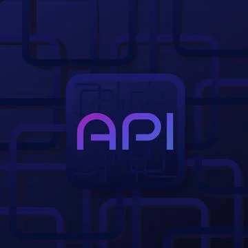 API technology and software development, vector Stock Illustration