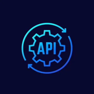 Api technology icon for apps and web Stock Illustration