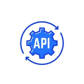Api technology icon on white, vector Stock Illustration