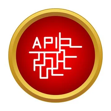 Api technology interface icon for web development Illustrazione stock