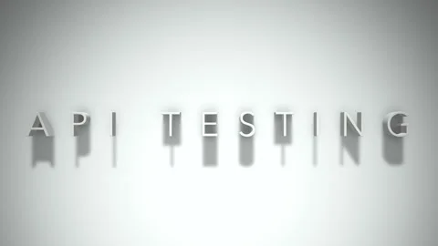 API Testing 3D title animation with shadows on a white background Stock Footage 296529365