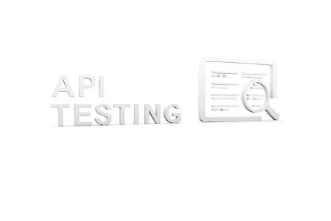 API TESTING concept white background 3d render illustration Stock Illustration