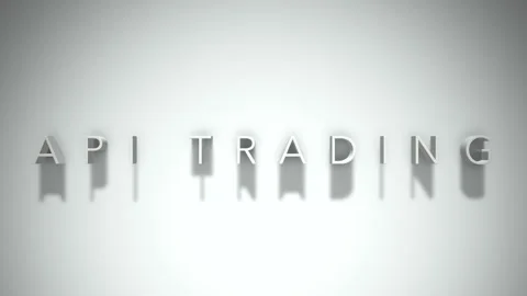 Api trading 3D title animation with shadows on a white background Stock Footage 297054554