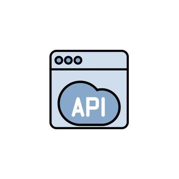 Api Vector Glyph Icon For Personal And Commercial Use. Stock-Illustration