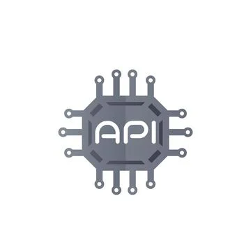 API vector icon, software integration 스톡 일러스트