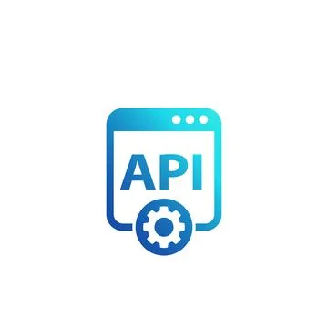 API vector icon on white 스톡 일러스트